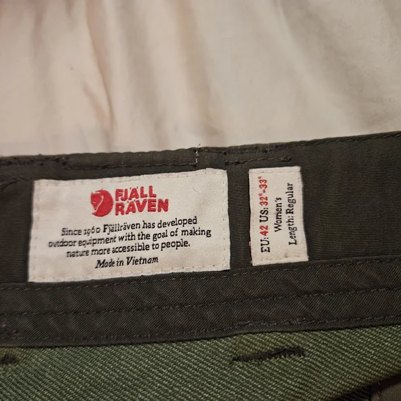 Fjallraven Olive Green Outdoor Pants - Picture 5 of 6